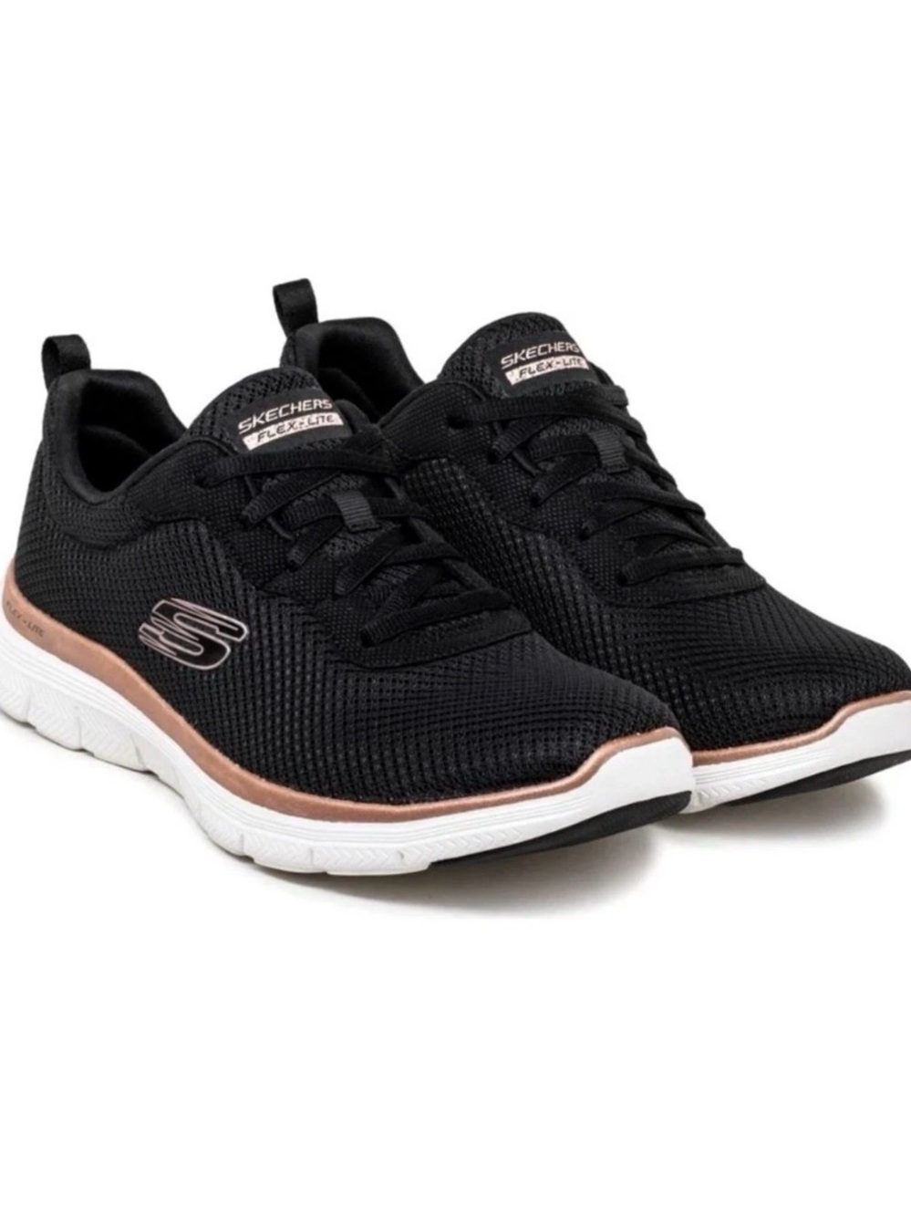NWT Skechers Women's Flex Appeal 4.0  Black Athletic Sneakers Memory Foam